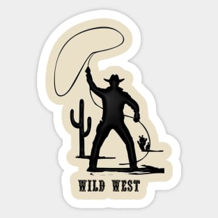 Western Era - Wild West Cowboy with Lasso 2 Sticker
